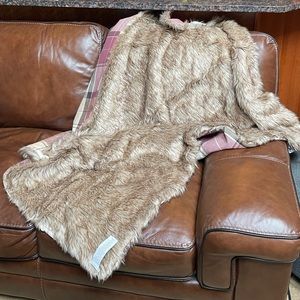 COPY - Pottery Barn Heath Plaid Faux Fur/Throw